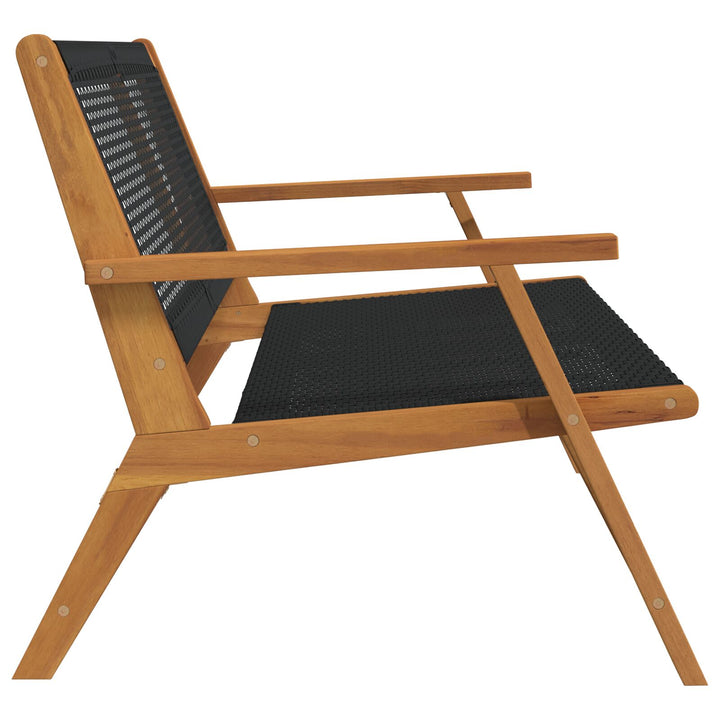 Havebænk Sort 122x76x73,5 cm Massivt Akacietræ