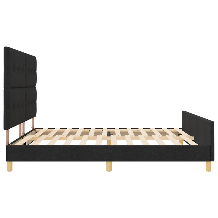 Sengestel Sort 200x200 cm Stof