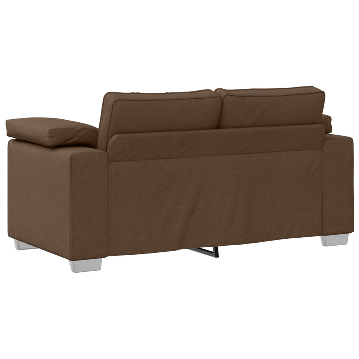 2 Personers Sofa Sæt med Puder Brun Stof