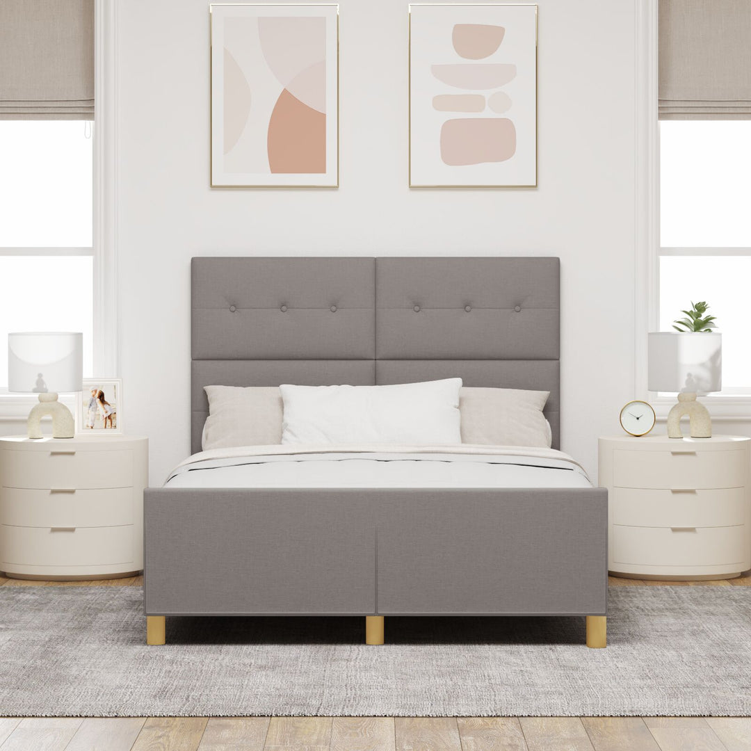 Sengestel Taupe 140x190 cm Stof