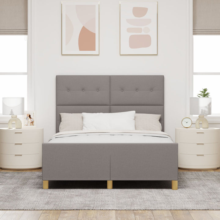 Sengestel Taupe 140x190 cm Stof