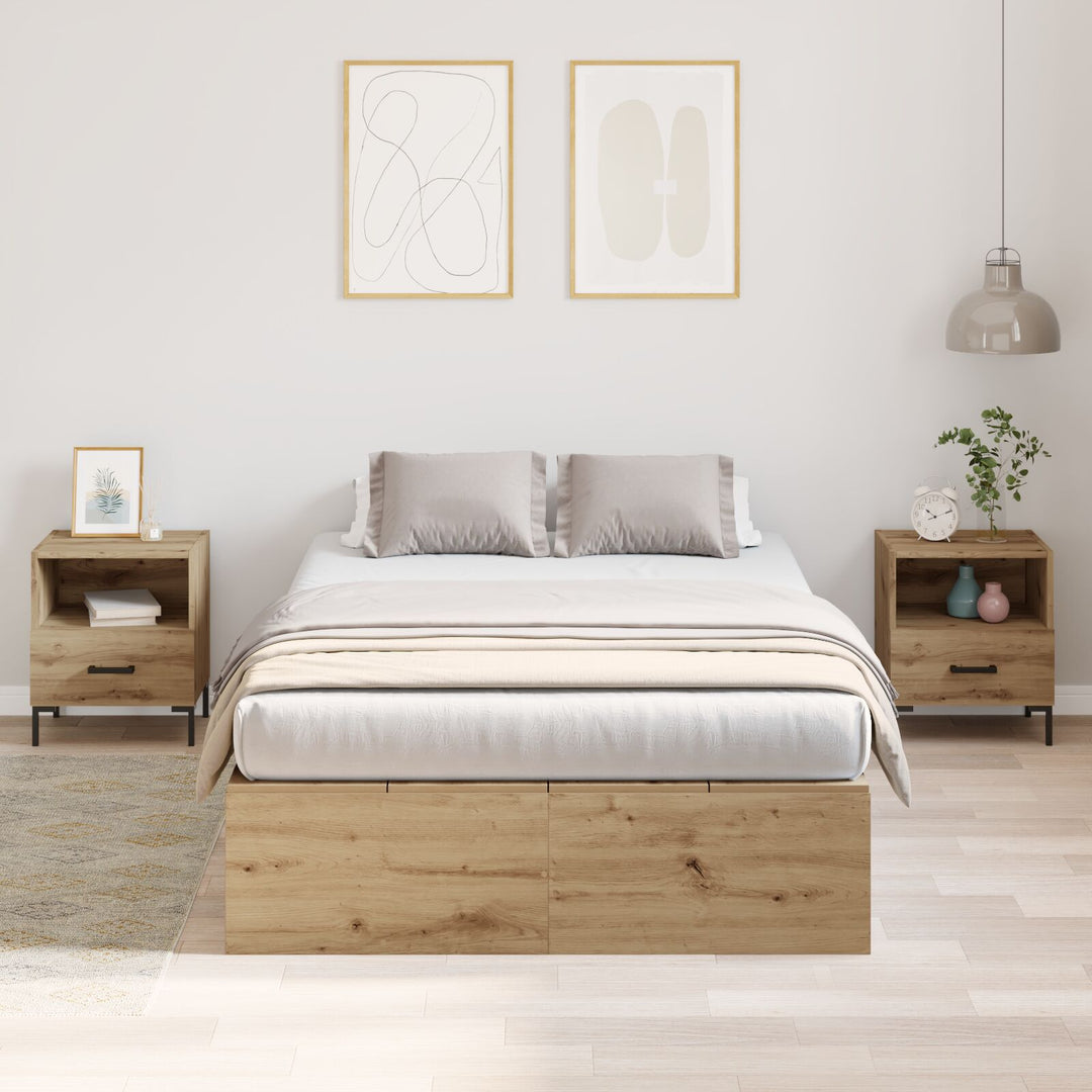 Opbevaringsseng i Artisan Eg 120x200 cm