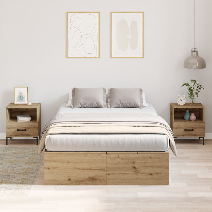 Opbevaringsseng i Artisan Eg 120x200 cm