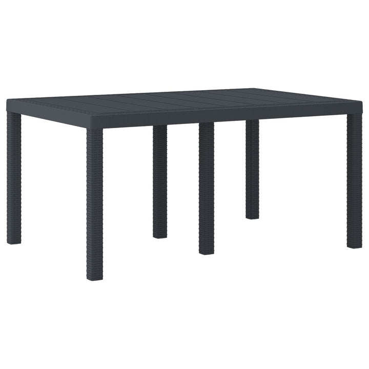 7 dele Have spisebord Anthracite Poly Rattan