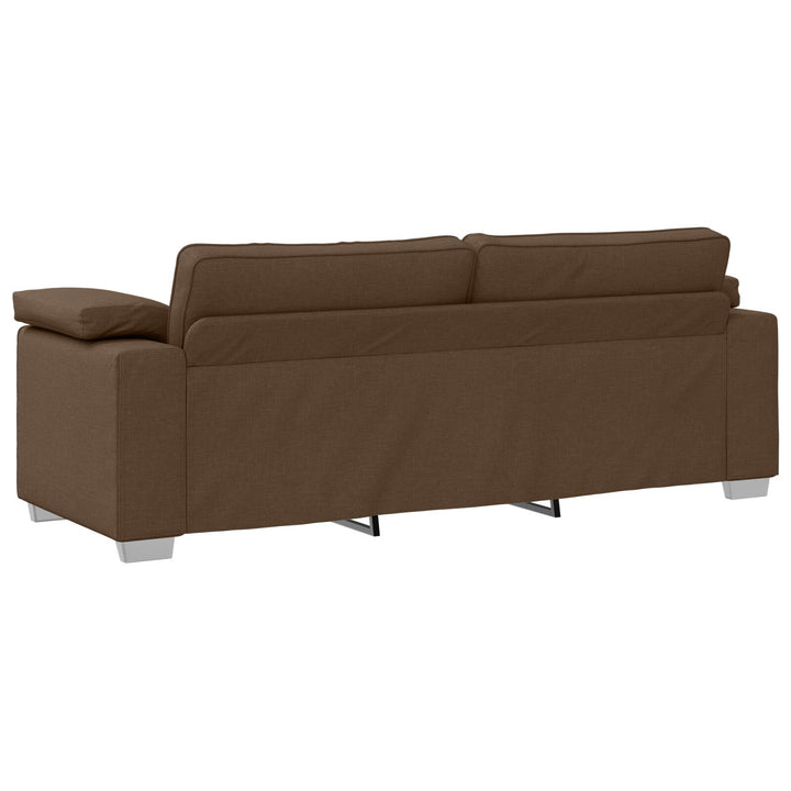 2 Personers Sofa Sæt med Puder Brun Stof