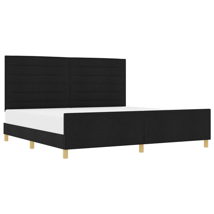 Sort Stof Sengestel 200x200 cm