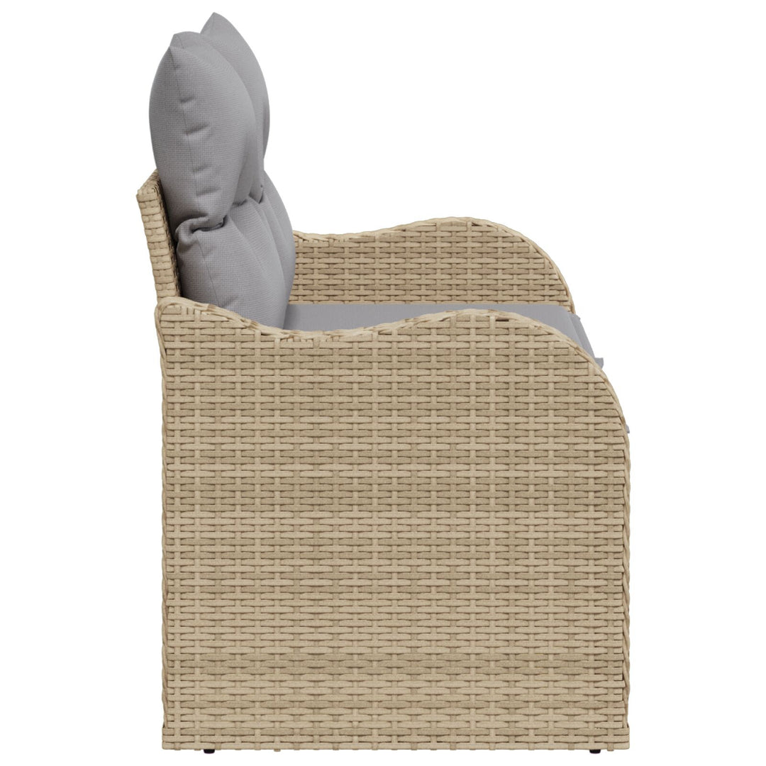 2-personers have sofa med opbevaring og puder beige poly rattan