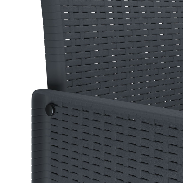 5 del have spisebord sæt med puder Antracit Poly Rattan