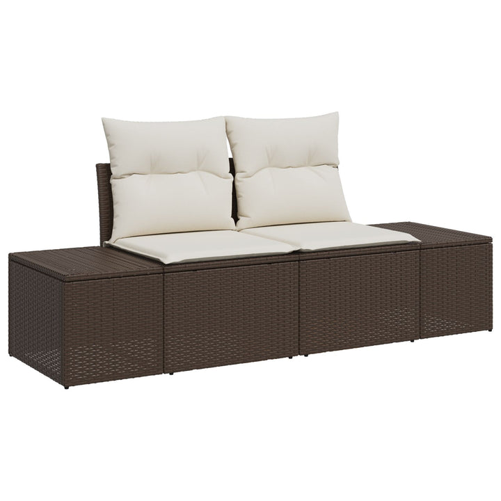 Havemøbel Sofa Sæt 9 Stykker Brun Rattan