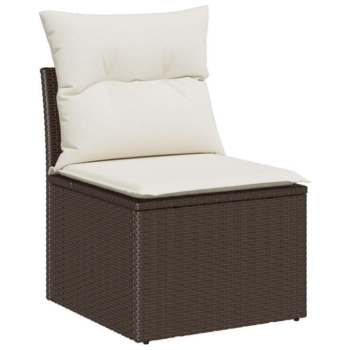 10 Stykker Have Sofa Sæt med Puder Grå Polyrattan