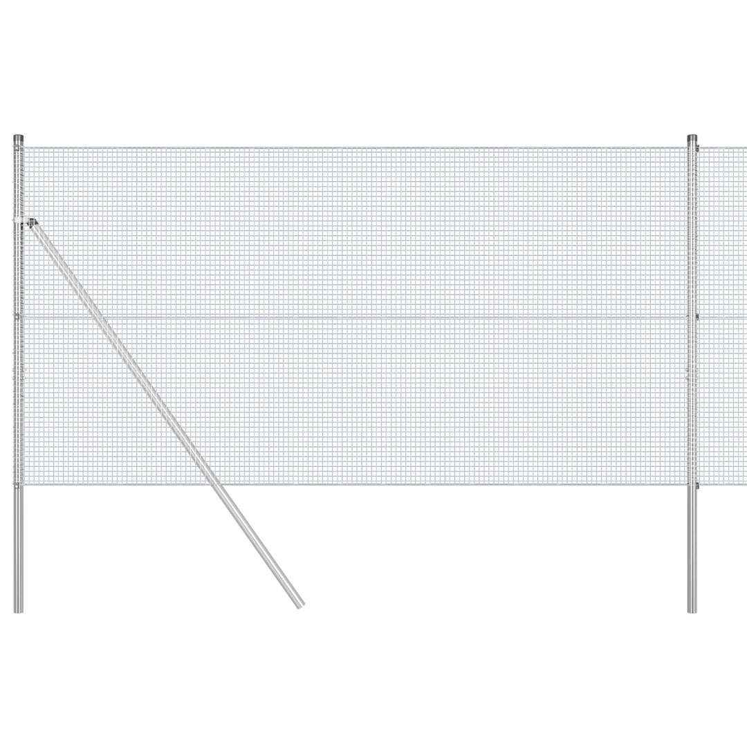 Veldet Trådhegn med 13 Stolper 1.4x50 m Galvaniseret Stål