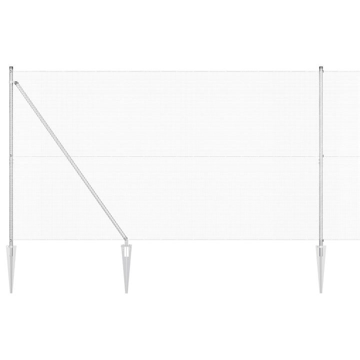 Svejsede Trådgærde med 13 Spike Posts 1,5x50 m Galvaniseret Stål