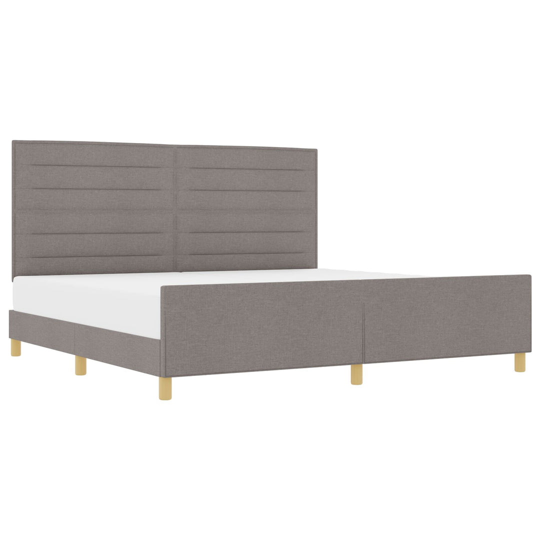 Sengestel Taupe 200x200 cm i stof