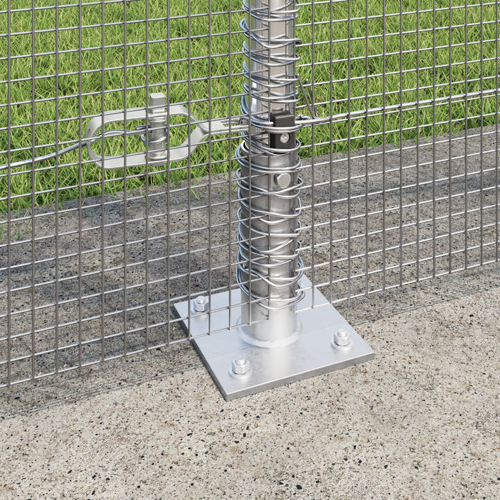 Weldet Trådgitter med 13 flanged posts 1,6x25 m galvaniseret stål