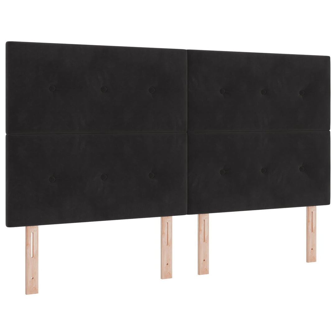 Sort Velvet Sengestel 180x200 cm