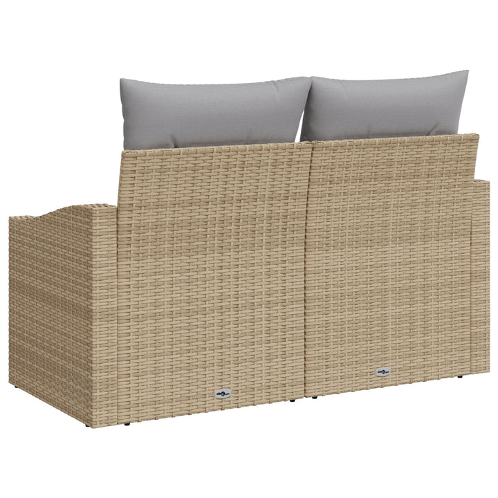 2-personers have-sofa med opbevaring og puder beige poly rattan