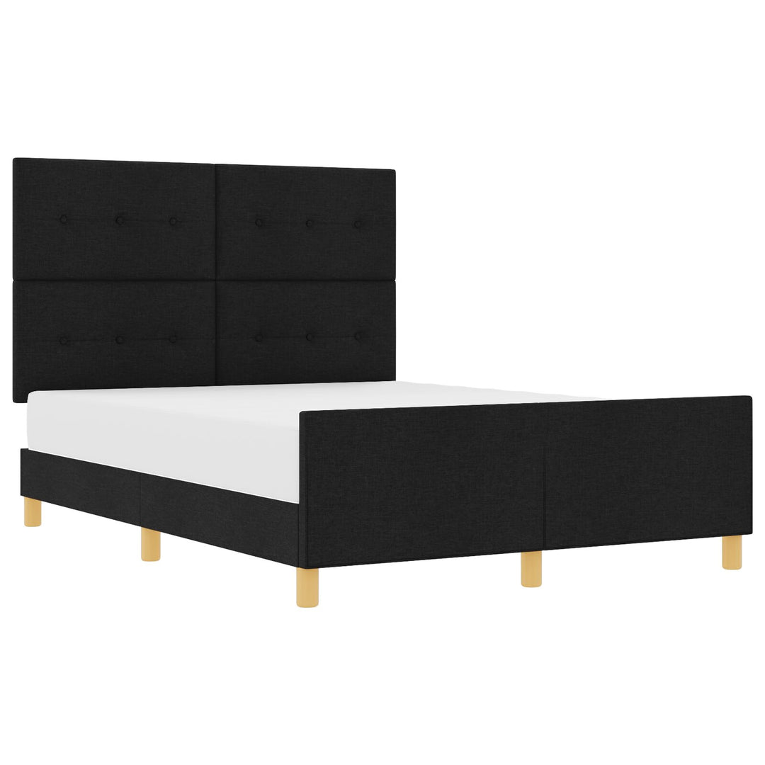 Sengestel Sort 140x200 cm Stof