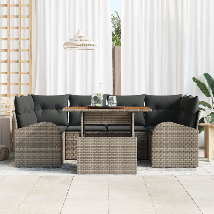 Have Sofa Sæt Sæt med 7 Grå, Sort Aluminium, Olefin