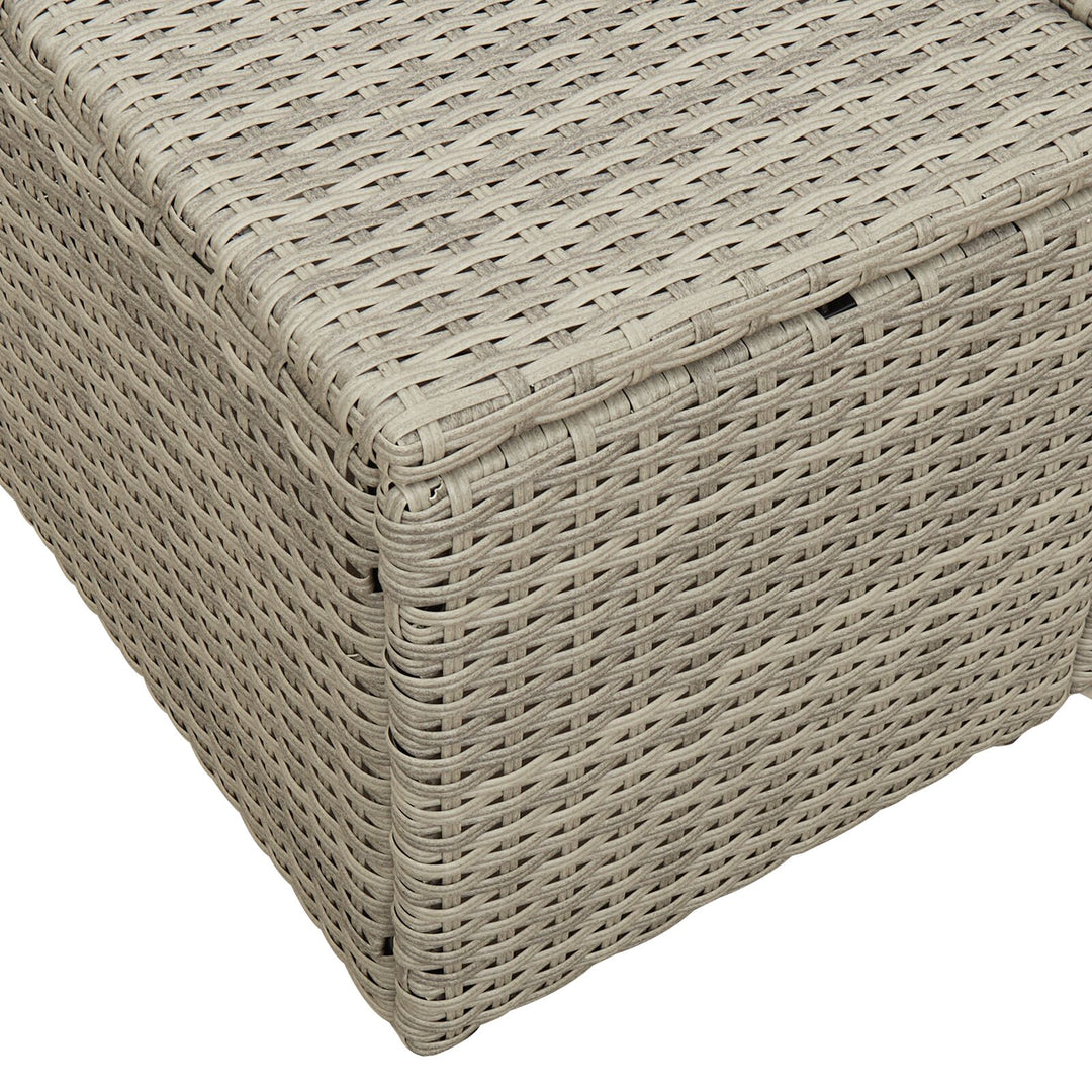 2-personers have sofa med opbevaring & puder Grå Polyrattan