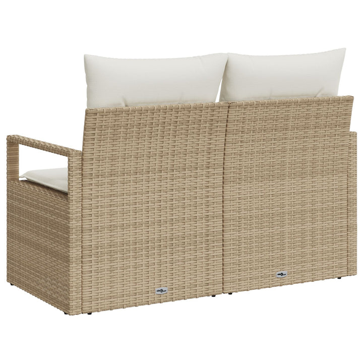 2-personers have-sofa med opbevaring og puder Beige Poly Rattan