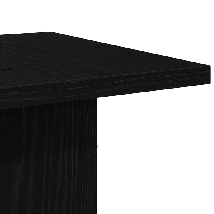 Plante Stativ 2 stk Sort Eg 30x30x95 cm Konstrueret Træ