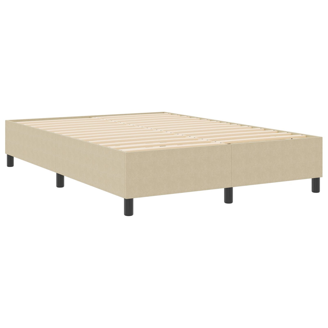 Box Spring Seng Lys Grøn Grå 140x200 cm Corduroy Stof