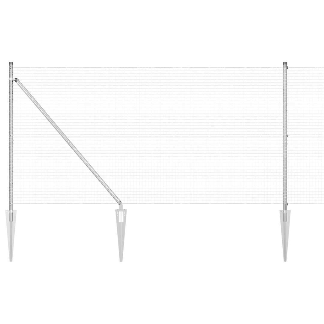 Svejsede Trådgær med 7 Spike Posts 1,4x10 m Galvaniseret stål