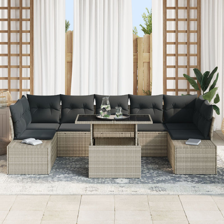 Have Sofa Sæt Sæt af 8 Grå og Naturlig