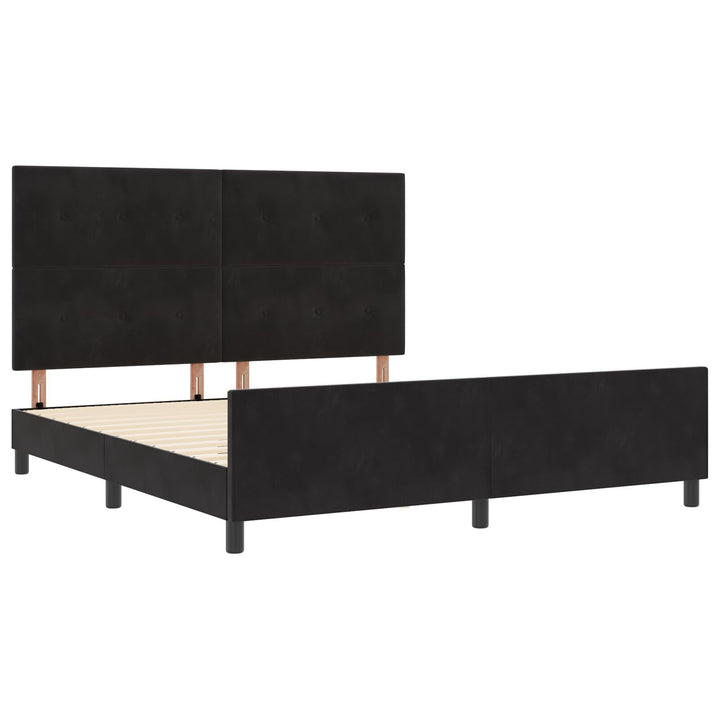 Sort Velvet Sengestel 180x200 cm