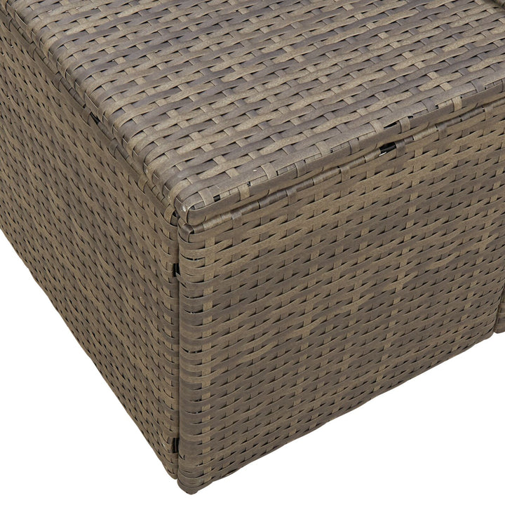 2-Sæders Have Sofa med Opbevaring og Puder Grå Poly Rattan
