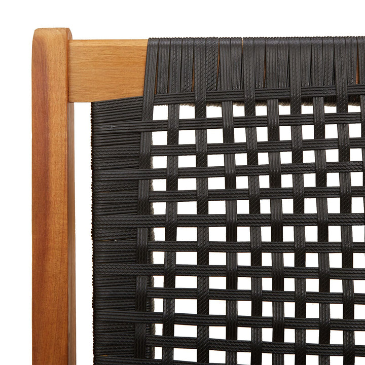 Havebænk Sort 122x76x73,5 cm Massivt Akacietræ