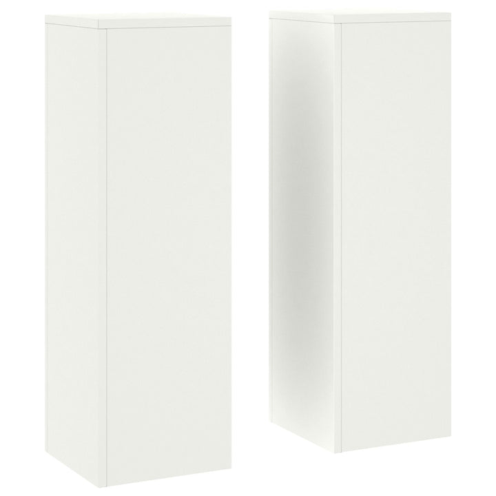 Udendørs Plante Stander Støtte 2 stk Hvid 24x24x75 cm Stål