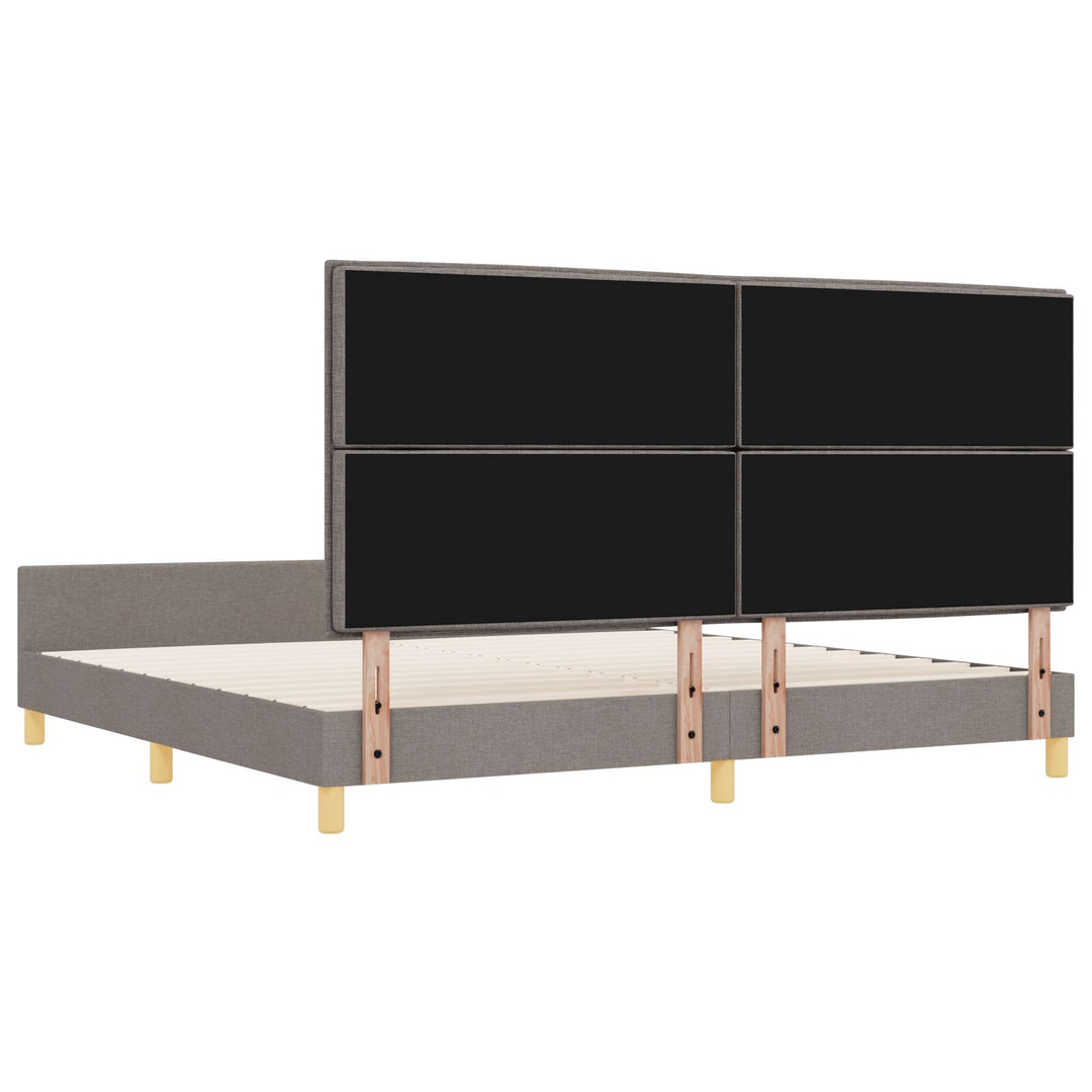 Sengestel Taupe 200x200 cm i stof