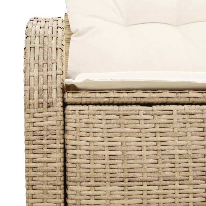 2-personers have sofa med opbevaring & puder beige poly rattan
