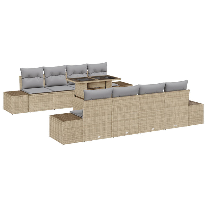 Have Sofa Sæt Sæt af 7 Beige, Grå Polypropylen, Polyester