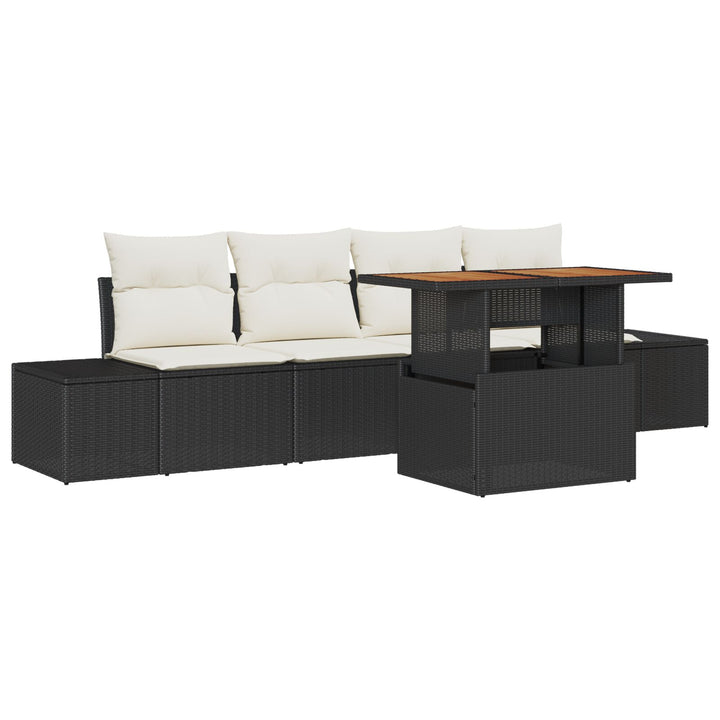 Have Sofa Sæt 5 Dele Sort og Creme