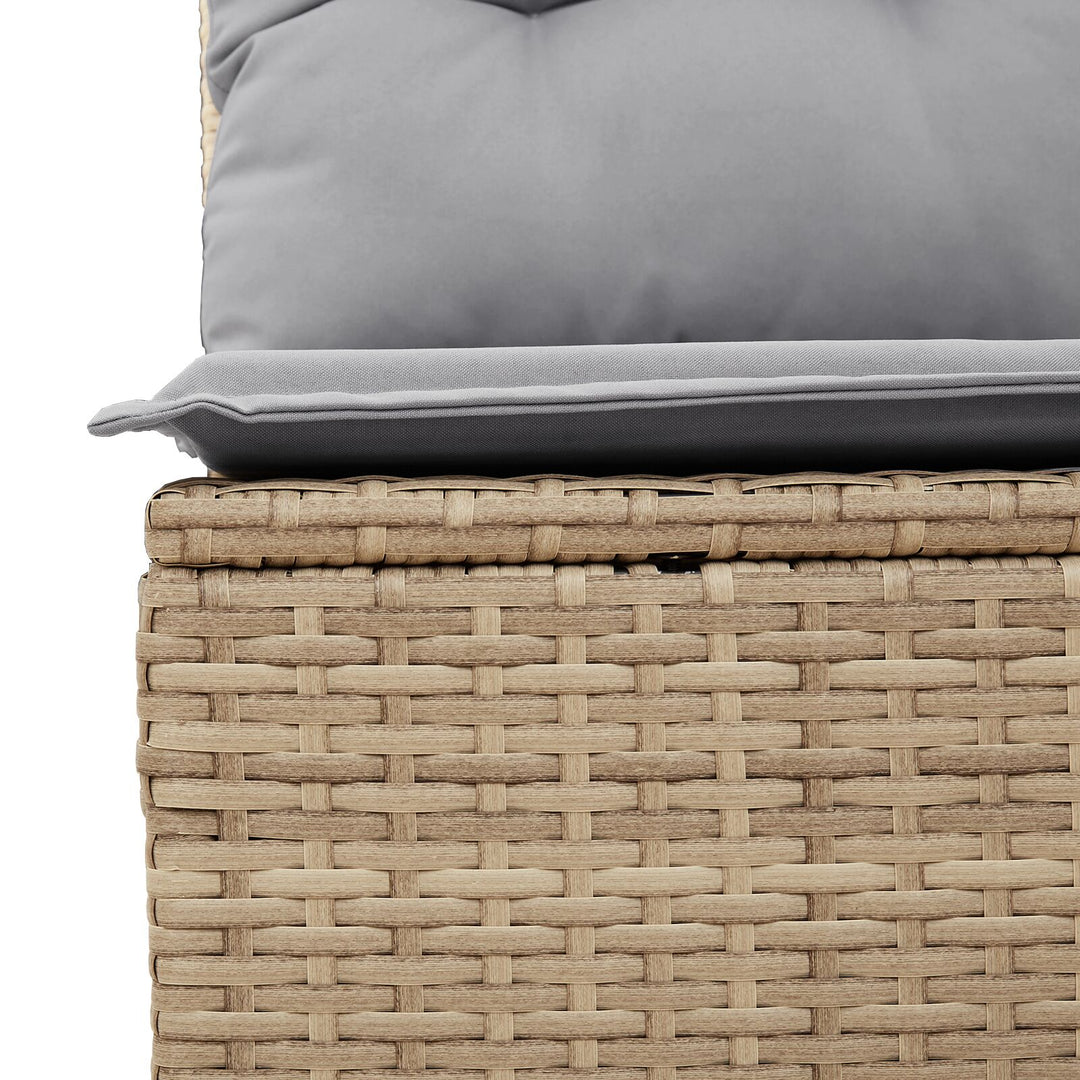 Havemøbel Sæt Sæt af 6 Beige og Grå Rattan Udendørs modulsofa