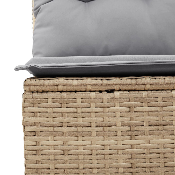 Havemøbel Sæt Sæt af 6 Beige og Grå Rattan Udendørs modulsofa