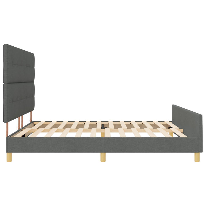 Sengestel Mørkegrå 200x200 cm Stof