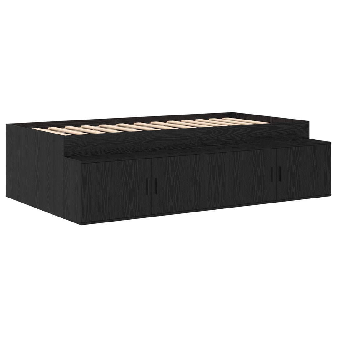 Sengestel Sort egetræ 100 x 200 cm