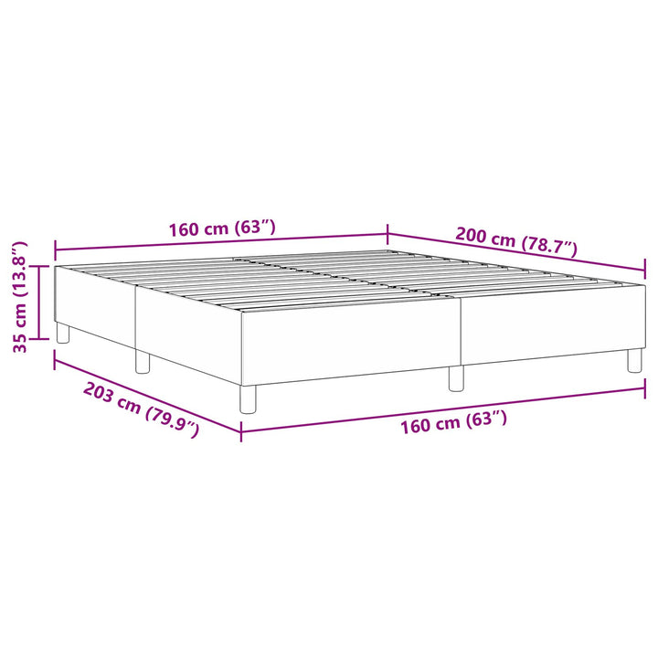 Box Spring Seng Lysegrå 160x200 cm Corduroy Stof