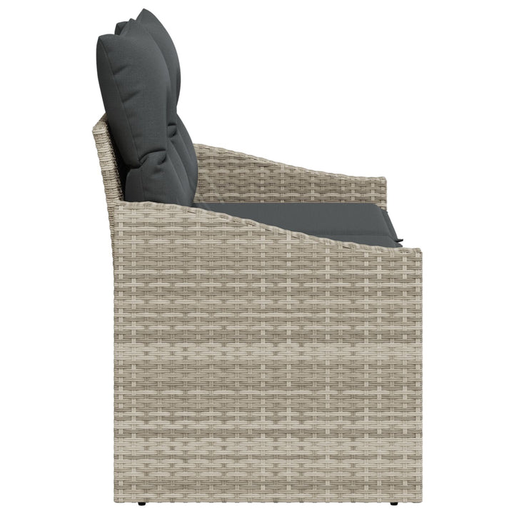 2-personers Have Sofa med Puder Grå Poly Rattan