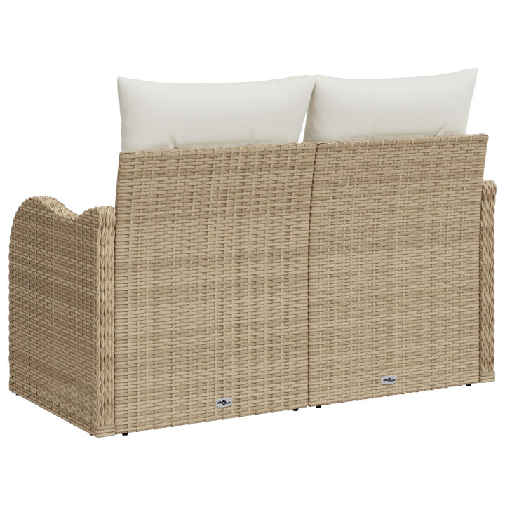 2-personers have sofa med opbevaring og puder Beige poly rattan