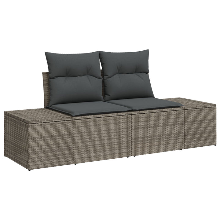 havemøbel sæt Sæt af 10 Grå Rattan, Polyester