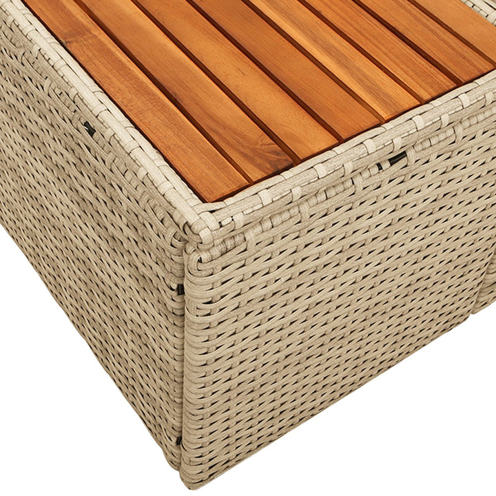 2-personers Have Sofa med Puder Beige Poly Rattan