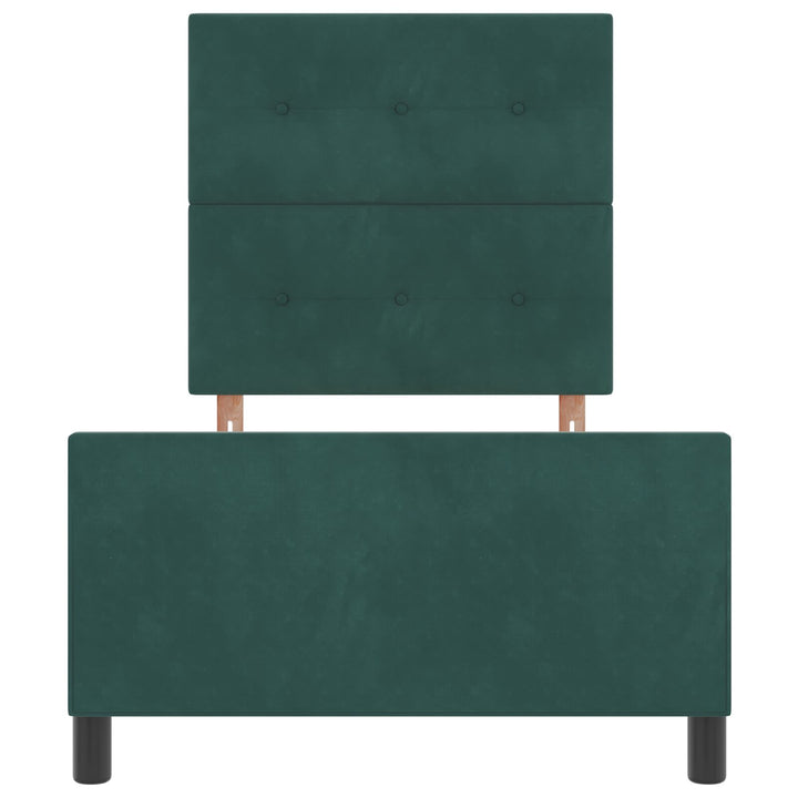 Sengestel Mørkegrøn 90x190 cm Velour