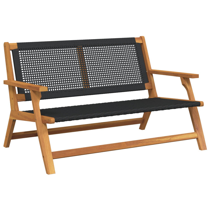 Havebænk Sort 122x76x73,5 cm Massivt Akacietræ