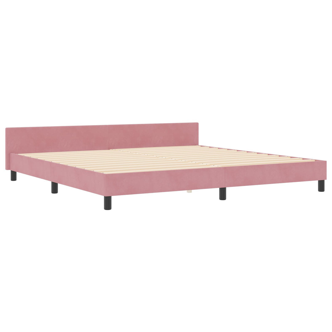 Sengestel Pink 200x200 cm Fløjl
