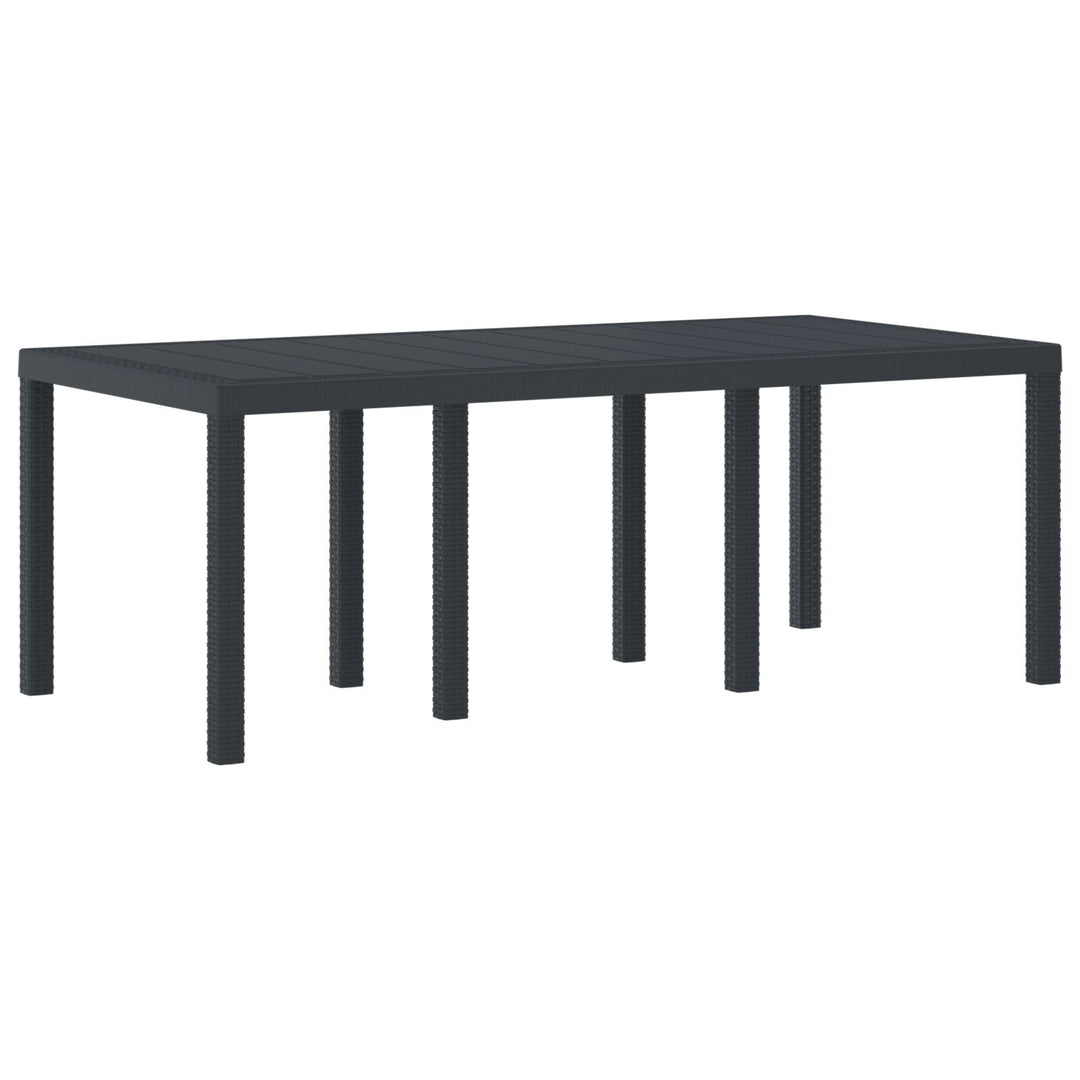 7 Dele Havespisemøbel Antracit Poly Rattan