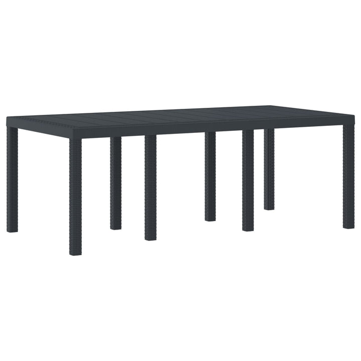 7 Dele Havespisemøbel Antracit Poly Rattan